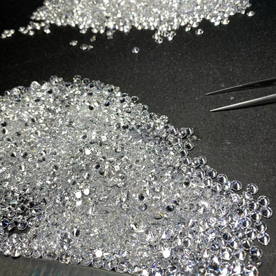 Anello di fidanzamento Bianco Diamante Moissanite 0,9 mm - 3 mm Dimensione Melee Zirconia Cubica