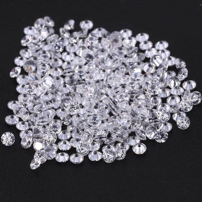 Anello di fidanzamento Bianco Diamante Moissanite 0,9 mm - 3 mm Dimensione Melee Zirconia Cubica