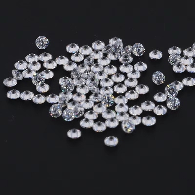 Anello di fidanzamento Bianco Diamante Moissanite 0,9 mm - 3 mm Dimensione Melee Zirconia Cubica