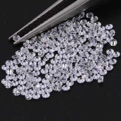 Anello di fidanzamento Bianco Diamante Moissanite 0,9 mm - 3 mm Dimensione Melee Zirconia Cubica