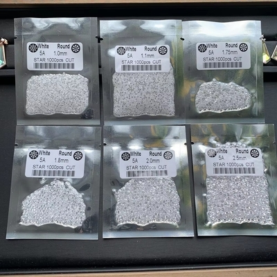 5A Qualità 1000pcs/bag 1mm - 3.0mm Gemme di pietra Bianco Cubo Zirconia Per Gioielli