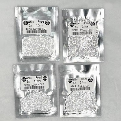 5A Qualità 1000pcs/bag 1mm - 3.0mm Gemme di pietra Bianco Cubo Zirconia Per Gioielli