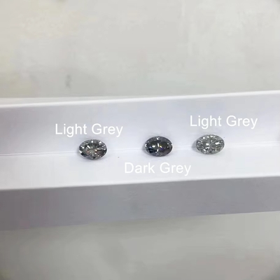 Ingrosso 0.5ct 1ct 2ct Grigio Mossinato diamante Gemma Grigio Colore ovale Perla Taglio sciolto anelli di nozze di moissanite naturale