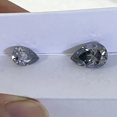 Ingrosso 0.5ct 1ct 2ct Grigio Mossinato diamante Gemma Grigio Colore ovale Perla Taglio sciolto anelli di nozze di moissanite naturale