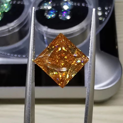 Princess Cut Vivid Yellow Mosanita VVS Loose Emerald Moissanite Diamond Moissanite anelli rosa Moissanite anello di promessa