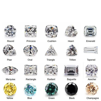 Anello ovale di moissanite Gemma sintetica rotonda Taglio brillante Charles VVS Mossanite sciolta Anelli di moissanite diamante 1 carato