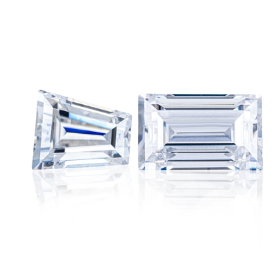 Moissanite solitaire ring Grosso Mossanite Gem Conical Baguette Cut Charles VVS Loose Moissanite Diamond gemma