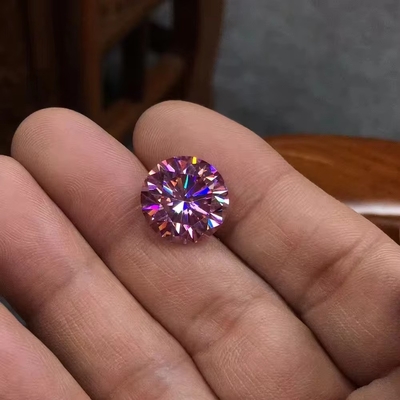 Laboratorio all'ingrosso creato bianco giallo rosso rosa nero blu diamante rotondo brillante taglio sciolto moissanite per gioielli