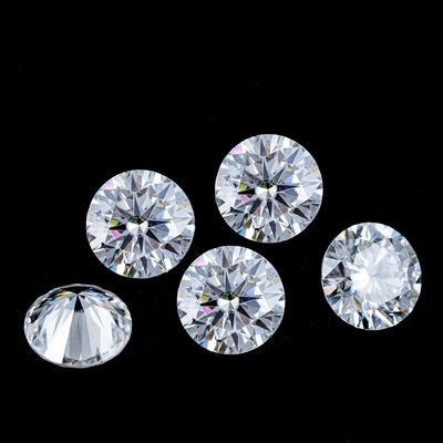 Pietra preziosa di forma ovale 2-10ct Bianca rotonda tagliata libera Moissanite per anelli di fidanzamento
