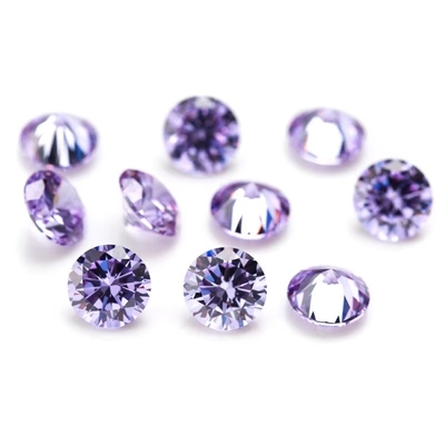 Ingrosso 3A Colori CZ Pietre Round Cut 3.0mm-9.0mm Cubic Loose Moissanite Diamante Per Gioielli d'argento
