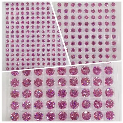 Certificato GRA Colore rosa da 3 mm a 12 mm Moissanite Diamante VVS1 Rotondo Brillante Taglio Libero Moissanite Pietre
