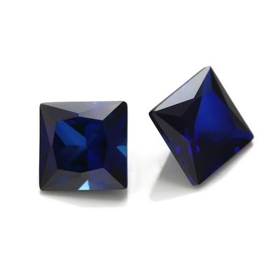 Gemme sintetiche 34# Zaffiro Quadrato 1.5x1.5mm-10x10mm Corindone Gemma libera per anelli vvs moissanite pendente personalizzato