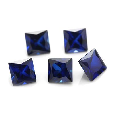 Gemme sintetiche 34# Zaffiro Quadrato 1.5x1.5mm-10x10mm Corindone Gemma libera per anelli vvs moissanite pendente personalizzato