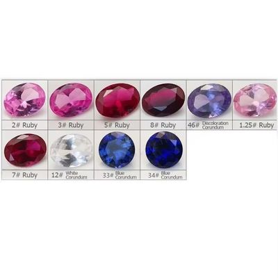 Gemme sintetiche 34# Zaffiro Quadrato 1.5x1.5mm-10x10mm Corindone Gemma libera per anelli vvs moissanite pendente personalizzato