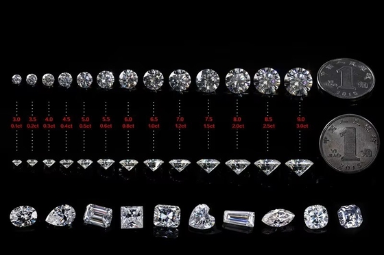 Certificato GRA taglio Bianco Moissanite Diamante Principessa Ovale Pera Asscher Radiante Smeraldo taglio sciolto pietre di moissanite VVS