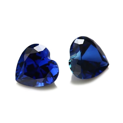 Gems Loose Gemstone Heart Cut 3x3mm To 10x10mm 33# 34# Blue Sapphire Pietre sintetiche