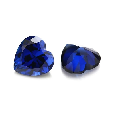 Gems Loose Gemstone Heart Cut 3x3mm To 10x10mm 33# 34# Blue Sapphire Pietre sintetiche