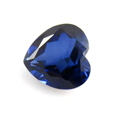 Gems Loose Gemstone Heart Cut 3x3mm To 10x10mm 33# 34# Blue Sapphire Pietre sintetiche
