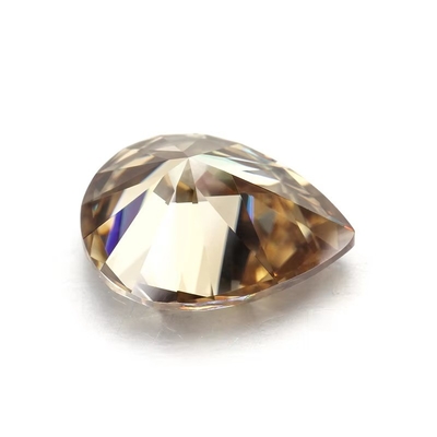 Moissanite sintetica di corindone Diamante giallo chiaro Champagne pera Moissanite sciolta