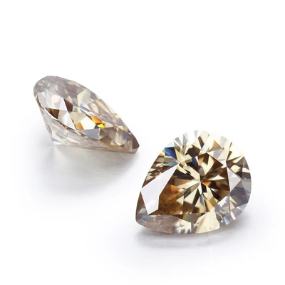 Moissanite sintetica di corindone Diamante giallo chiaro Champagne pera Moissanite sciolta