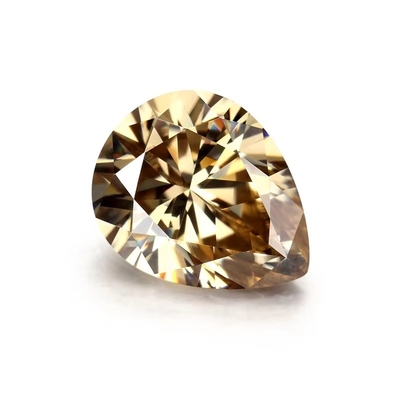 Moissanite sintetica di corindone Diamante giallo chiaro Champagne pera Moissanite sciolta