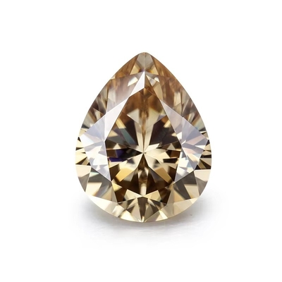 Moissanite sintetica di corindone Diamante giallo chiaro Champagne pera Moissanite sciolta