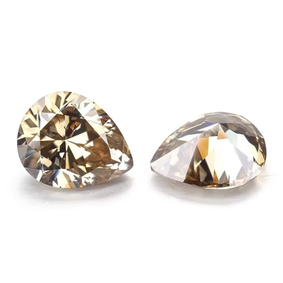Moissanite sintetica di corindone Diamante giallo chiaro Champagne pera Moissanite sciolta