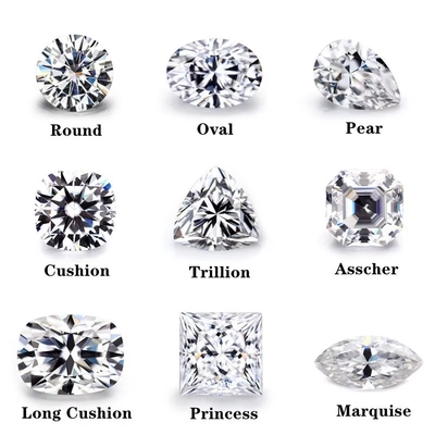 Melee Moissanite Diamante Per Carato Taglio Rotondo DEF Piccole dimensioni Moissanite VVS1 Laboratorio Cresciuto Diamante Gemstone Forma Quadrata