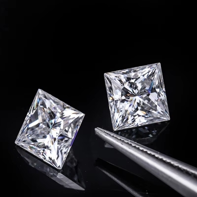 Princess Cut Loose GRA Moissanite Diamante D VVS1 Forma Quadrata Moissanite