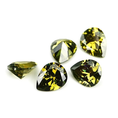 Anelli di fidanzamento in moissanite vintage Pietre preziose libere vari colori Forma di pera 6x4 mm Zirconia cubica sintetica