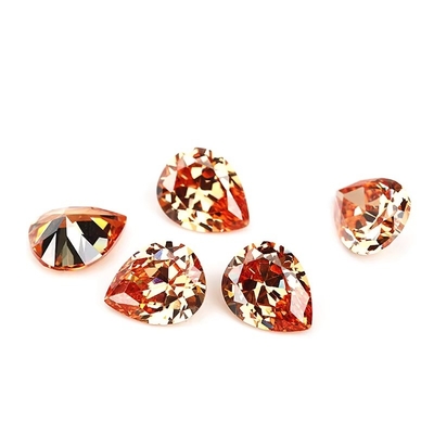 Anelli di fidanzamento in moissanite vintage Pietre preziose libere vari colori Forma di pera 6x4 mm Zirconia cubica sintetica