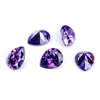 Anelli di fidanzamento in moissanite vintage Pietre preziose libere vari colori Forma di pera 6x4 mm Zirconia cubica sintetica