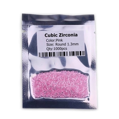 3A Color rosa di qualità ingrosso pietre preziose sciolte Forma rotonda 2mm 3mm Zirconia cubica sintetica Moissanite personalizzata per ciondolo