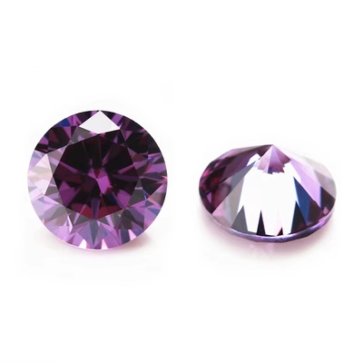Ingrosso 3A Colore Cz Pietre Piccole Dimensioni Rotondo Taglio 0,8mm A 3mm Pietre preziose sciolte Zirconia cubica sintetica In vendita