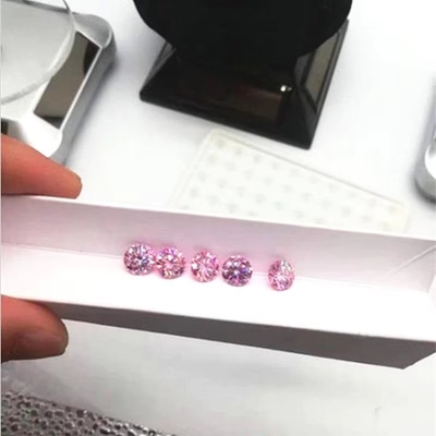 Fabbrica all'ingrosso Rosa Moissanite Diamante Rotondo Taglio Brillante 3.0mm-12.0mm VVS1 pietre di moissanite sciolte 4 carati anello