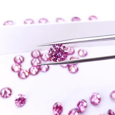 Fabbrica all'ingrosso Rosa Moissanite Diamante Rotondo Taglio Brillante 3.0mm-12.0mm VVS1 pietre di moissanite sciolte 4 carati anello