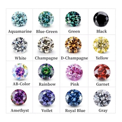 Fabbrica all'ingrosso Rosa Moissanite Diamante Rotondo Taglio Brillante 3.0mm-12.0mm VVS1 pietre di moissanite sciolte 4 carati anello