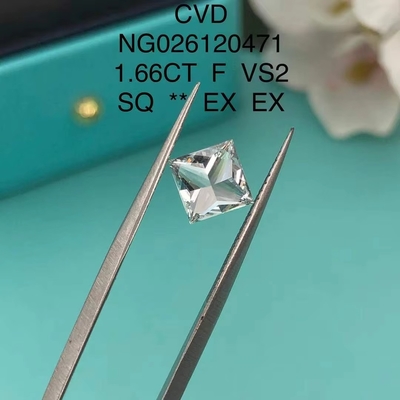 Certificato IGI NGIC Laboratorio Cresciuto Diamante Principessa Quadrato Taglio 1.66ct F VS2 Loose Hpht Cvd Diamante Moissanite