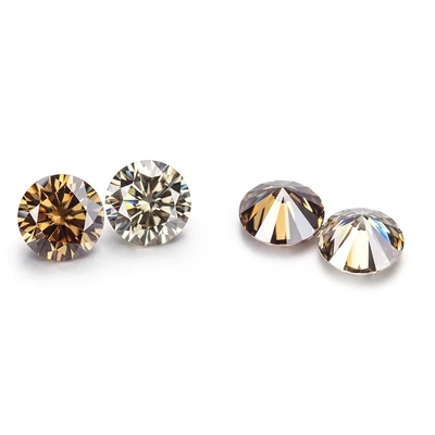Certificato GRA 1ct Round Cut 6.5mm VVS1 Loose Moissanite Diamante in Bianco Rosa Giallo Champagne Blu Verde per Gioielli