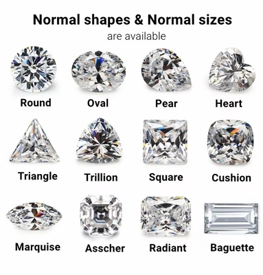 Certificato GRA 1ct Round Cut 6.5mm VVS1 Loose Moissanite Diamante in Bianco Rosa Giallo Champagne Blu Verde per Gioielli