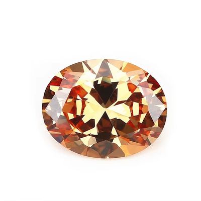 8x6mm Gemma libera Taglio a macchina europeo Ametista Colore Forma ovale Circonia cubica sintetica Nera