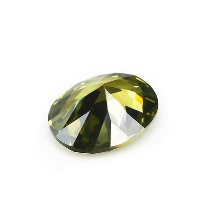 orecchini di moissanite gemme rosa peridoto granato giallo cz pietre forma ovale 12x10mm zirconia cubica sintetica per anello