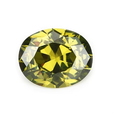 orecchini di moissanite gemme rosa peridoto granato giallo cz pietre forma ovale 12x10mm zirconia cubica sintetica per anello