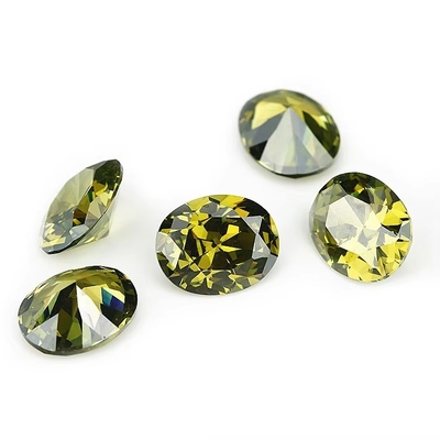 orecchini di moissanite gemme rosa peridoto granato giallo cz pietre forma ovale 12x10mm zirconia cubica sintetica per anello