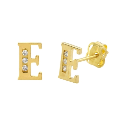 Stivali di moda orecchini iniziali in argento sterling personalizzare gioielli 18K oro placcato orecchini di lettere di moda
