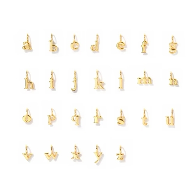 18 carati d'oro placcato 925 sterling metallo d'argento 26 lettere iniziali dell'alfabeto