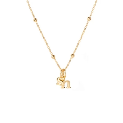 18 carati d'oro placcato 925 sterling metallo d'argento 26 lettere iniziali dell'alfabeto