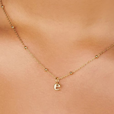 18 carati d'oro placcato 925 sterling metallo d'argento 26 lettere iniziali dell'alfabeto