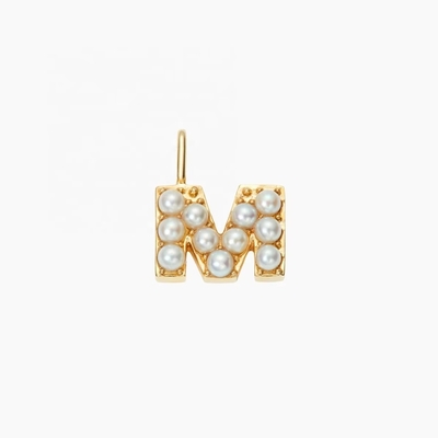925 Sterling Silver Alphabet Ohrringe Studs Gioielli di moda Perla Oro Alphabet Lettera iniziale Charm Pendente