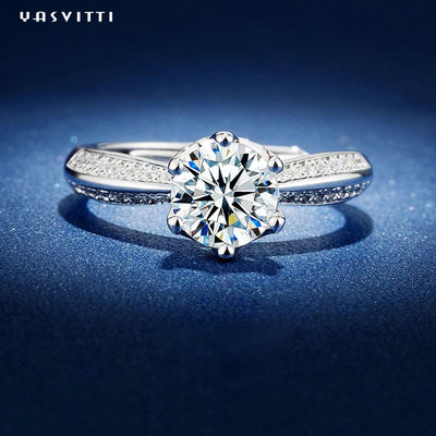 ODM di 0.07oz 0.57in Sterling Silver Faith Ring intorno all'anello tagliato di zircone